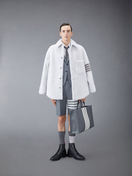 PLAIN WEAVE 4-BAR HIGH ARMHOLE SPORTCOAT MED GREY