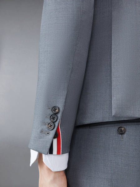 PLAIN WEAVE 4-BAR HIGH ARMHOLE SPORTCOAT MED GREY