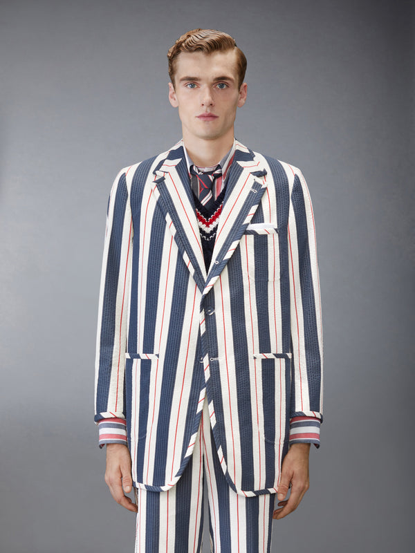 STRIPED SEERSUCKER OVERSIZED SPORTCOAT - image 1
