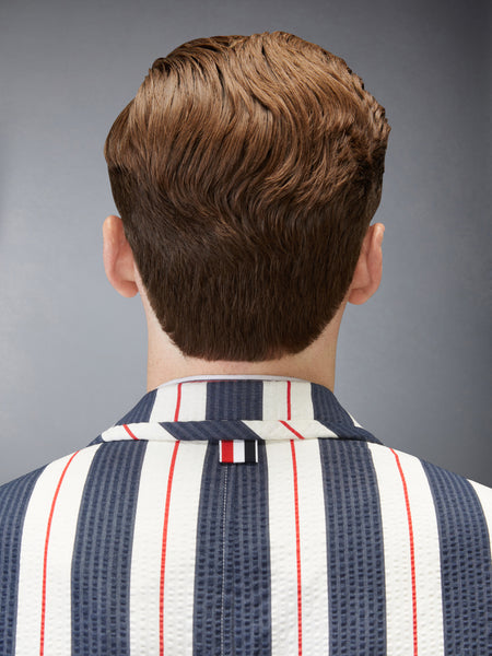 STRIPED SEERSUCKER OVERSIZED SPORTCOAT RWBWHT