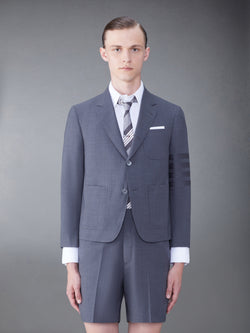 PLAIN WEAVE 4-BAR SACK SPORTCOAT
