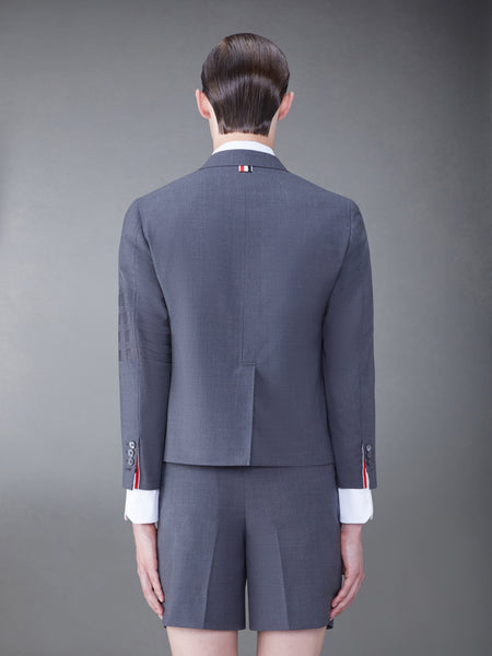 PLAIN WEAVE 4-BAR SACK SPORTCOAT DARK GREY
