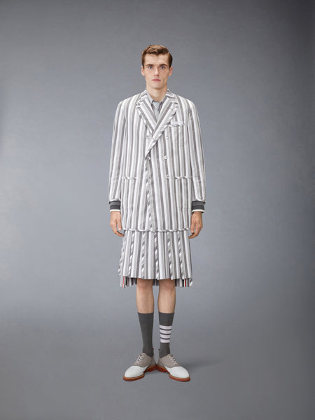 REPP STRIPE SEERSUCKER OVERSIZED SPORTCOAT MED GREY