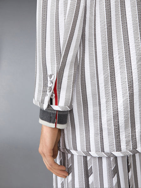 REPP STRIPE SEERSUCKER OVERSIZED SPORTCOAT MED GREY