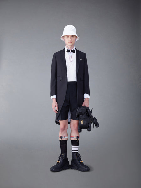 WOOL CLASSIC TIPPING JACKET BLACK