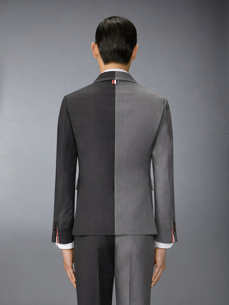 FUNMIX TWILL CONTRAST TOPSTITCHING CLASSIC SPORT COAT MED GREY