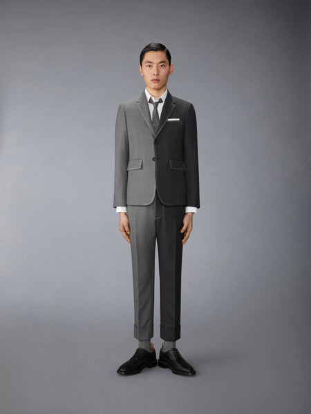 FUNMIX TWILL CONTRAST TOPSTITCHING CLASSIC SPORT COAT MED GREY