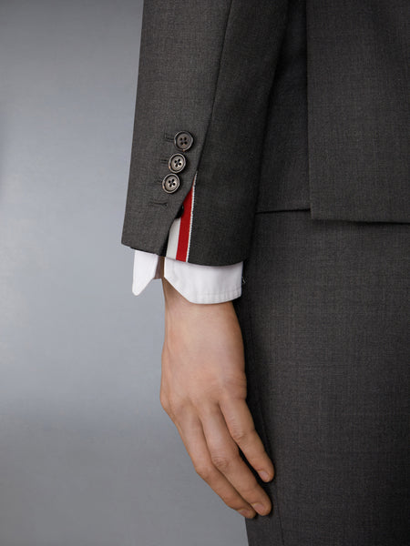 FUNMIX TWILL CONTRAST TOPSTITCHING CLASSIC SPORT COAT MED GREY