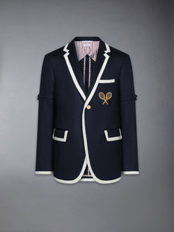ZIBELINE TENNIS EMBROIDERY SPORTCOAT WITH ARMBANDS