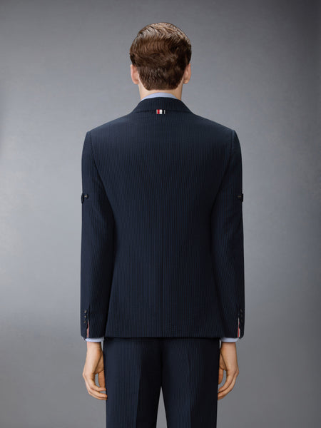 WOOL SEERSUCKER SPORTCOAT WITH ARMBANDS NAVY