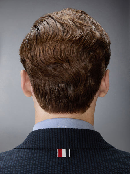 WOOL SEERSUCKER SPORTCOAT WITH ARMBANDS NAVY