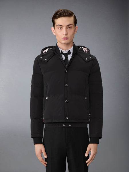 POLY TECH DOWN FILLED BOMBER JACKET WITH ARMBANDS BLACK