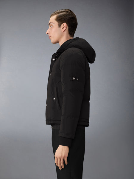 POLY TECH DOWN FILLED BOMBER JACKET WITH ARMBANDS BLACK