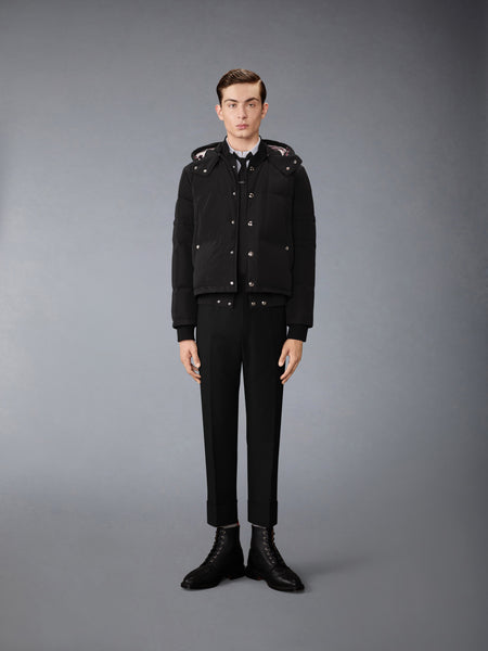 POLY TECH DOWN FILLED BOMBER JACKET WITH ARMBANDS BLACK