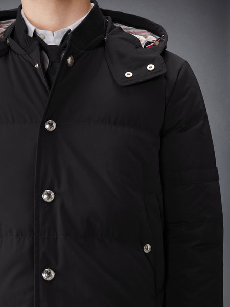POLY TECH DOWN FILLED BOMBER JACKET WITH ARMBANDS BLACK