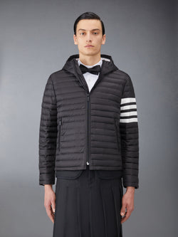 MATTE NYLON  4-BAR DOWN FILLED QUILTED JACKET