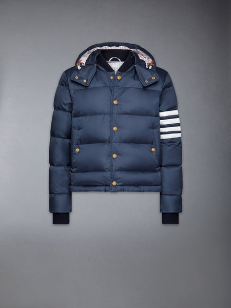MATTE NYLON  4-BAR DOWN FILLED BOMBER NAVY