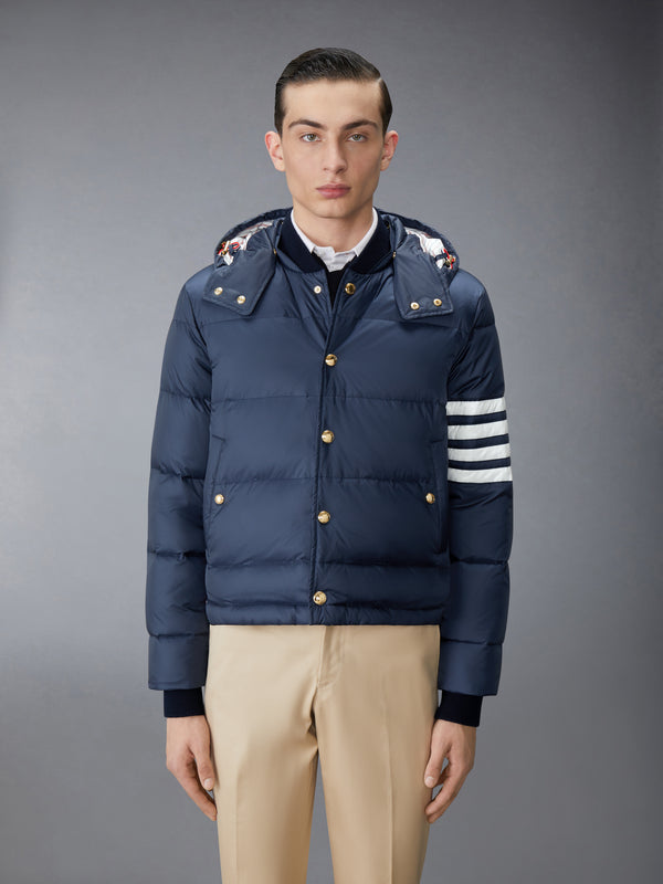 MATTE NYLON  4-BAR DOWN FILLED BOMBER - image 1