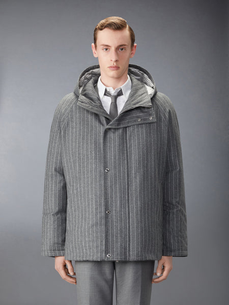 BROWNE 65 FLANNEL CROPPED FOOTBALL PARKA MED GREY