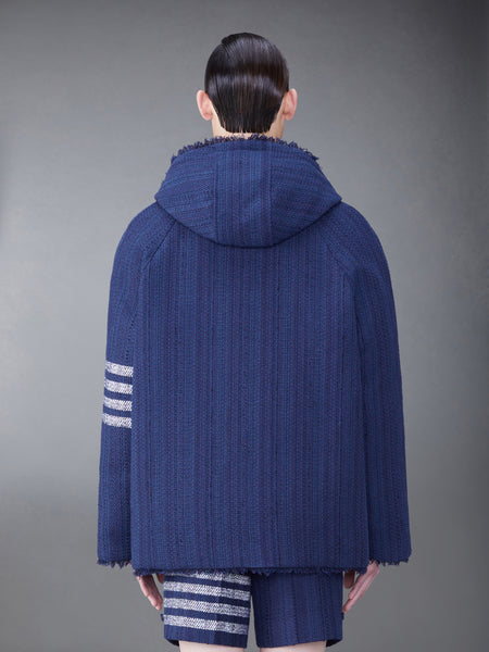 TWEED FRAY 4-BAR CROPPED FOOTBALL PARKA NAVY