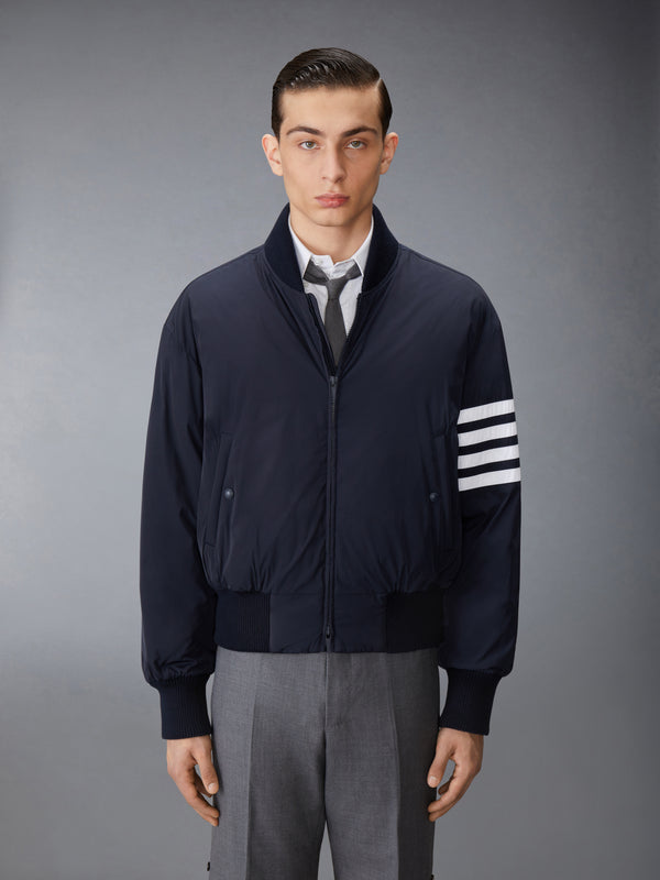 POLY TWILL 4-BAR OVERSIZED KNIT DOWN BLOUSON JACKET - image 1