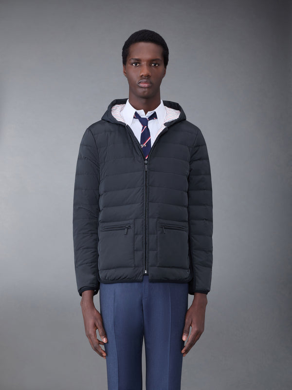 Poly Twill Rib 4-Bar Down Hooded Jacket - featured image