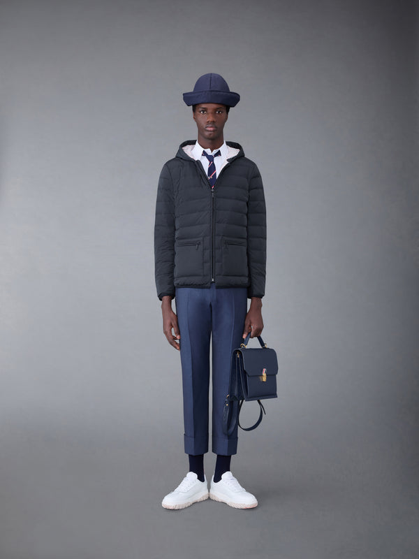 Poly Twill Rib 4-Bar Down Hooded Jacket - image 3