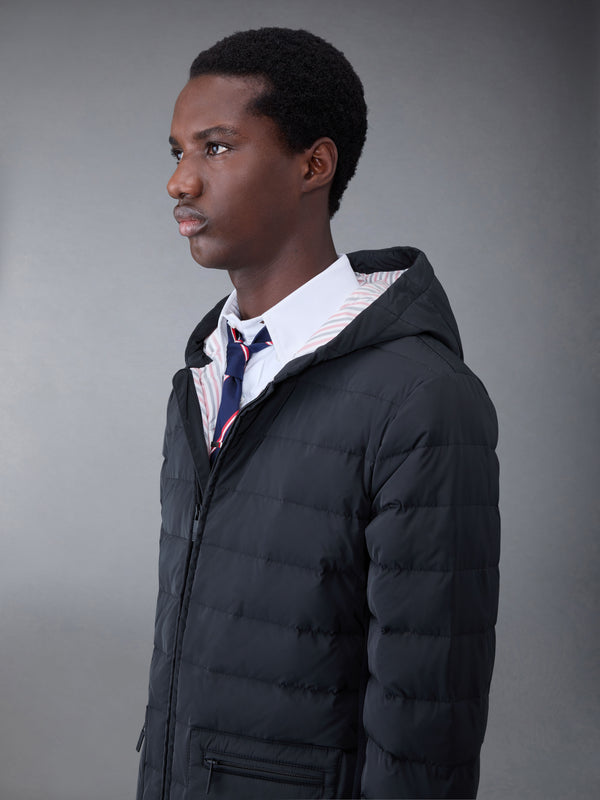 Poly Twill Rib 4-Bar Down Hooded Jacket - image 4
