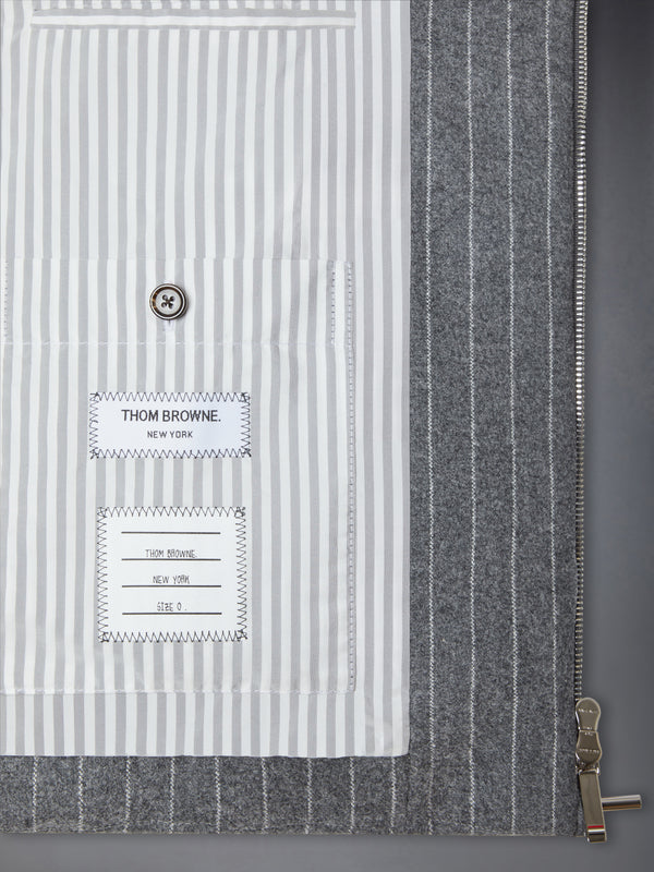 FLANNEL CHALK STRIPE DOWN FILLED JACKET - image 7