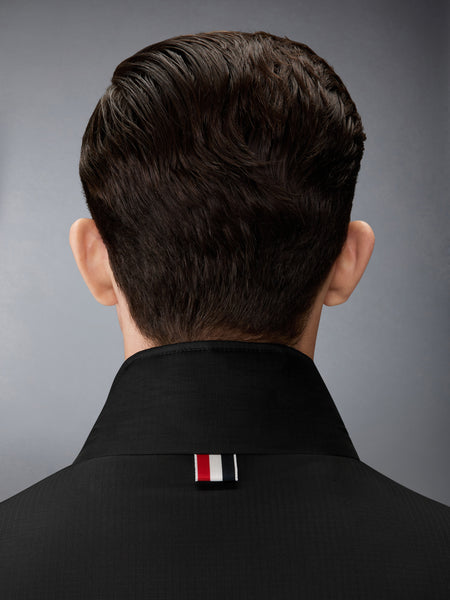 SHINY RIPSTOP LIGHTWEIGHT DOWN FILLED 4-BAR JACKET BLACK