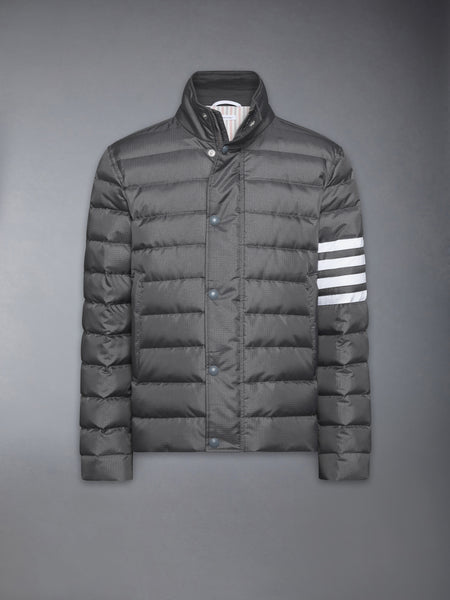 SHINY RIPSTOP LIGHTWEIGHT DOWN FILLED 4-BAR JACKET DARK GREY