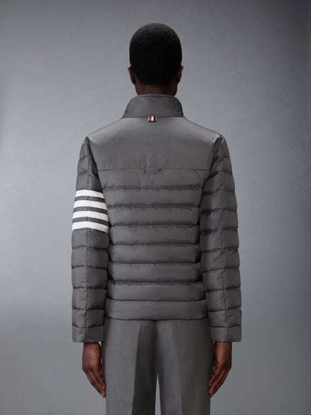 SHINY RIPSTOP LIGHTWEIGHT DOWN FILLED 4-BAR JACKET DARK GREY