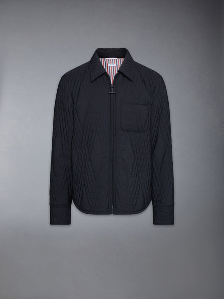 POLY TWILL ECO FILLED QUILTED OVERSIZE SHIRT BLACK