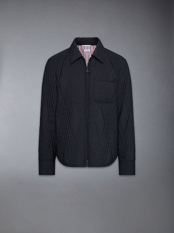 POLY TWILL ECO FILLED QUILTED OVERSIZE SHIRT - featured image