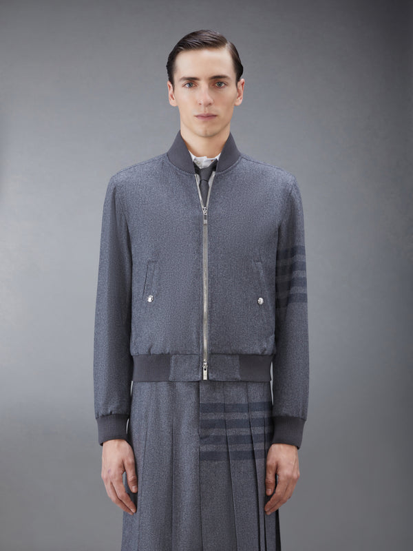 FLANNEL 4-BAR KNIT RIB BLOUSON JACKET - featured image