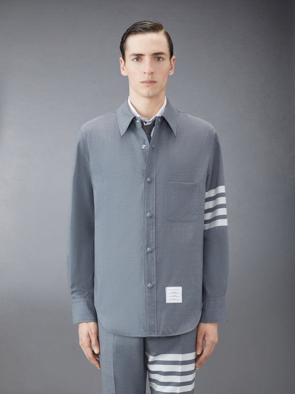 Plain Weave 4-Bar Shirt Jacket - featured image
