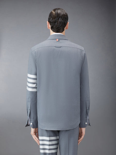 Plain Weave 4-Bar Shirt Jacket MED GREY