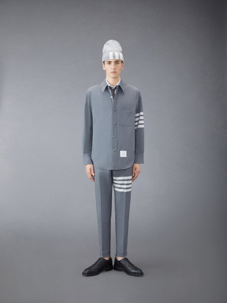 Plain Weave 4-Bar Shirt Jacket MED GREY
