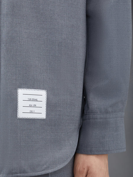 Plain Weave 4-Bar Shirt Jacket MED GREY