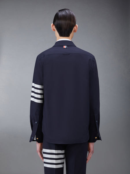 Plain Weave 4-Bar Shirt Jacket NAVY