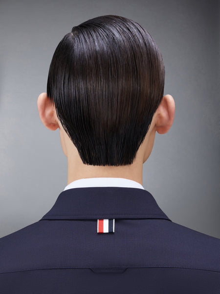 Plain Weave 4-Bar Shirt Jacket NAVY