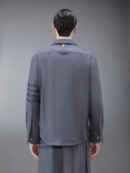 FLANNEL 4-BAR SHIRT JACKET MED GREY