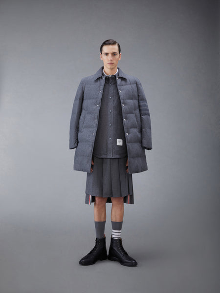 FLANNEL 4-BAR SHIRT JACKET MED GREY