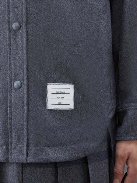 FLANNEL 4-BAR SHIRT JACKET MED GREY