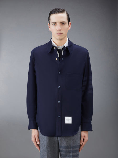 FLANNEL 4-BAR SHIRT JACKET NAVY