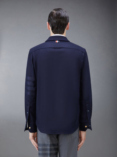 FLANNEL 4-BAR SHIRT JACKET NAVY