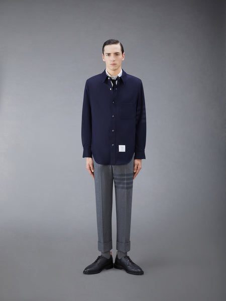 FLANNEL 4-BAR SHIRT JACKET NAVY