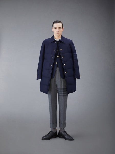 FLANNEL 4-BAR SHIRT JACKET NAVY