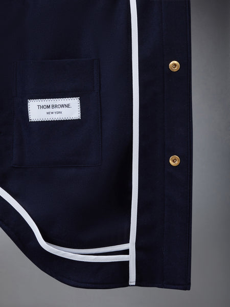 FLANNEL 4-BAR SHIRT JACKET NAVY