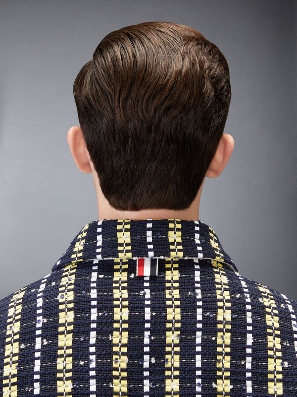REPP STRIPE GROSGRAIN TWEED GOLF JACKET - image 5